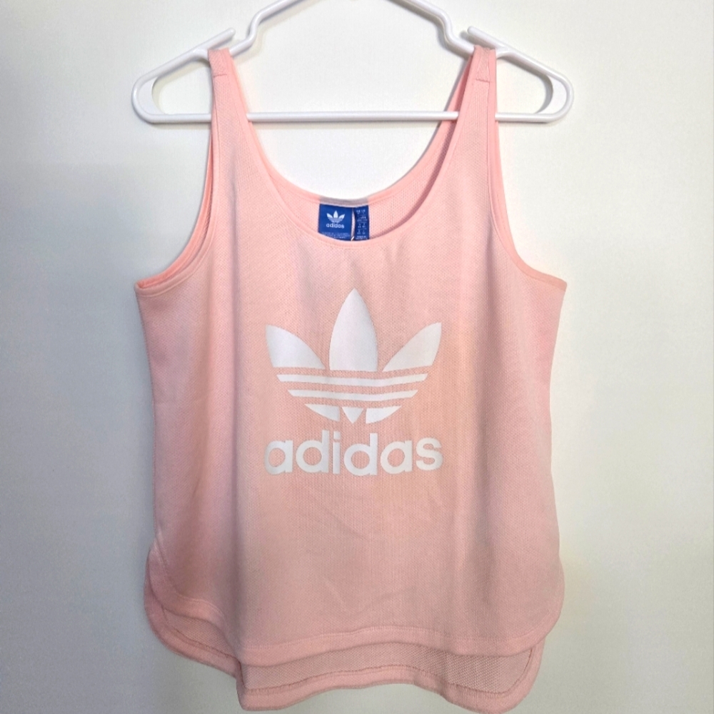 Adidas Women's Light Pink Logo Tank Top
